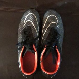 Gray Nike soccer cleats